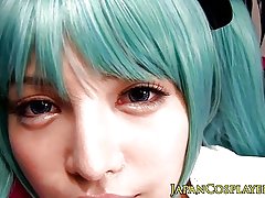 Blue haired hatsune miko creampied